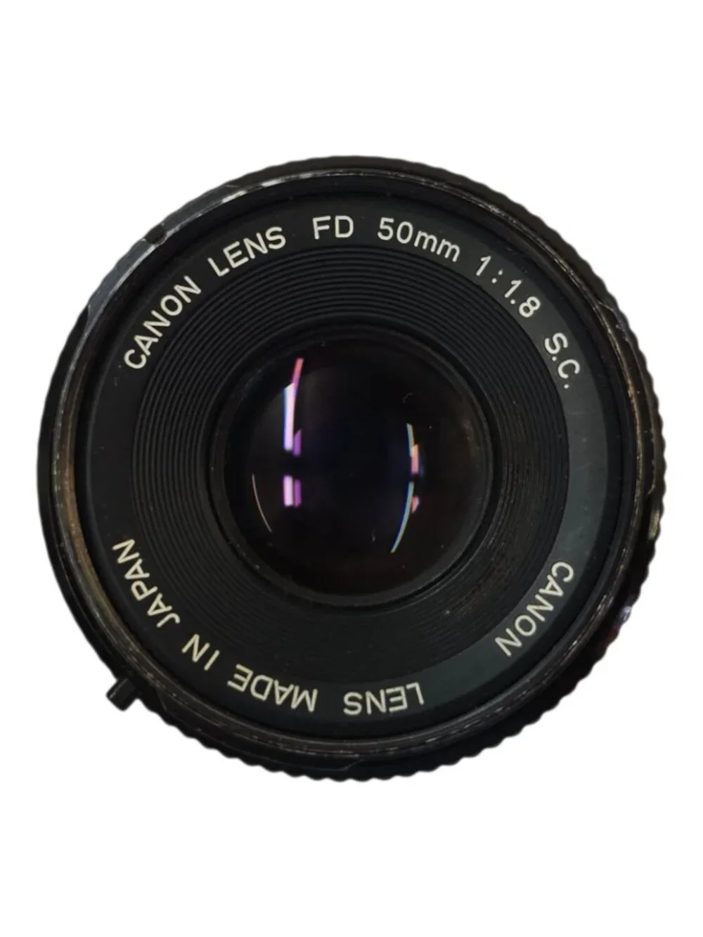 Canon Lens FD 50mm 1:1.8 S.C. Manual Focus With Caps Made in Japan